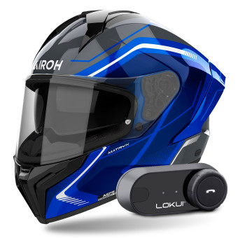 Integral Airoh Matryx Wide Blue + Kit Bluetooth Lokui K30