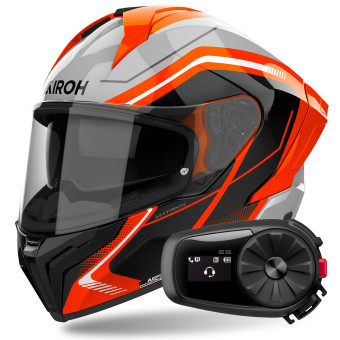 Integral Airoh Matryx Wide Orange + Kit Bluetooth 5S Solo