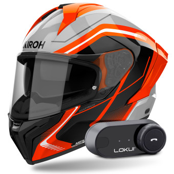 Integral Airoh Matryx Wide Orange + Kit Bluetooth Lokui K30