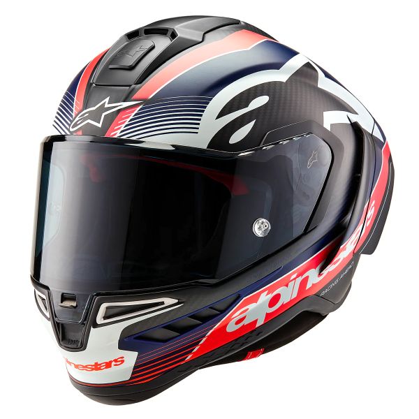 Integral Alpinestars Supertech R10 Team Black Carbon Red Fluo Blue Matt