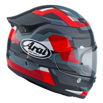 Arai Quantic Abstract Red Grey Black + Kit Bluetooth Lokui K30
