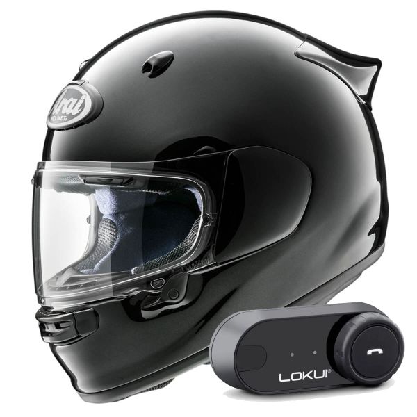Integral Arai Quantic Diamond Black + Kit Bluetooth Lokui K30