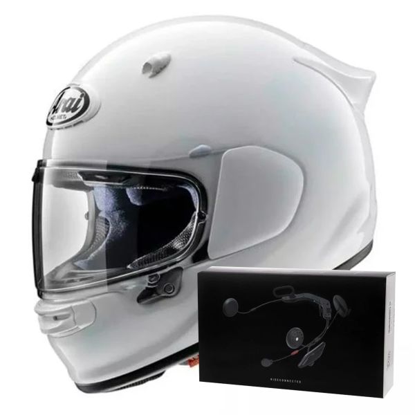 Integral Arai Quantic Diamond White + Kit bluetooth ACS10