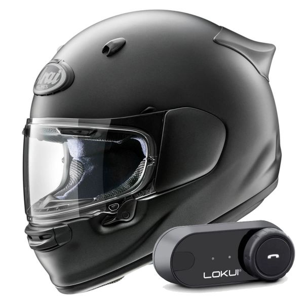 Integral Arai Quantic Frost Black + Kit Bluetooth Lokui K30