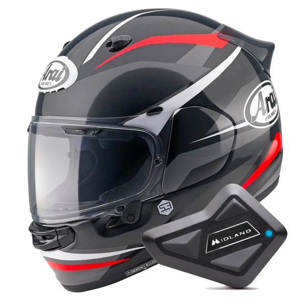 Integral Arai Quantic Ray Black + Kit Bluetooth BT Mini