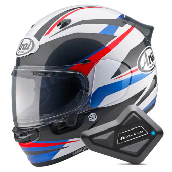 Integral Arai Quantic Ray White + Kit Bluetooth BT Mini
