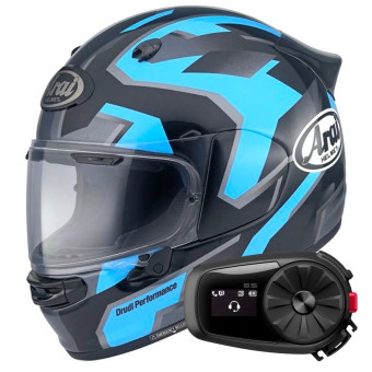 Integral Arai Quantic Robotic Blue + Kit Bluetooth 5S Solo