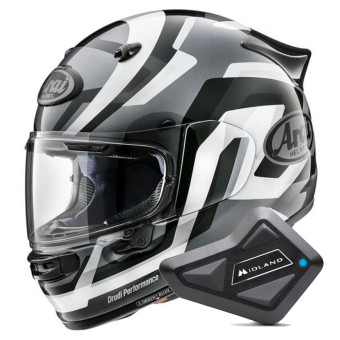 Integral Arai Quantic Snake White + Kit Bluetooth BT Mini