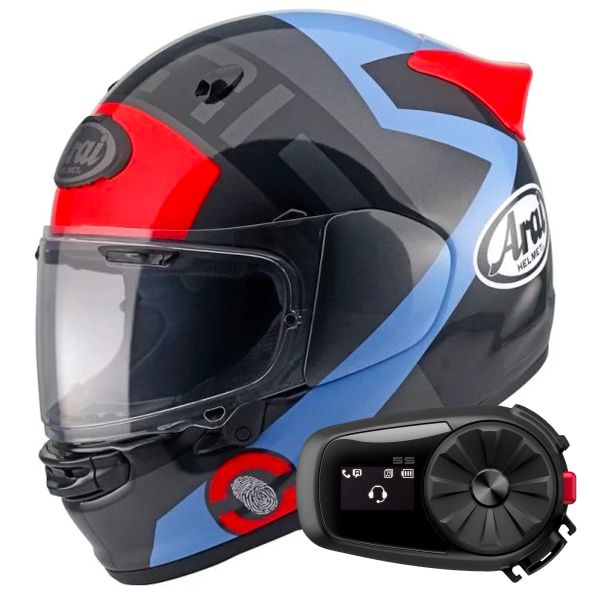 Integral Arai Quantic Space Blue + Kit Bluetooth 5S Solo