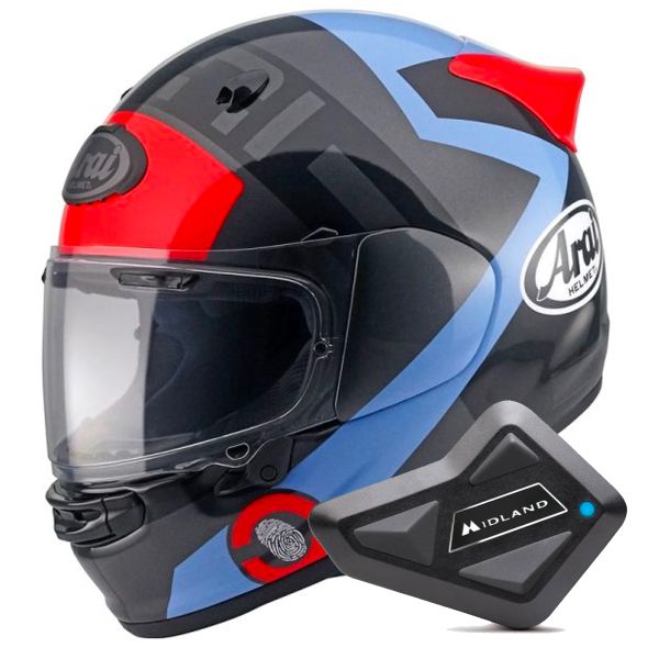 Integral Arai Quantic Space Blue + Kit Bluetooth BT Mini