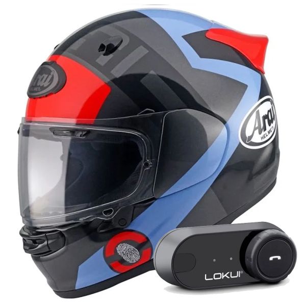 Integral Arai Quantic Space Blue + Kit Bluetooth Lokui K30