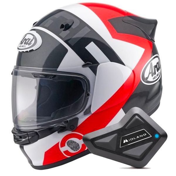 Integral Arai Quantic Space Red + Kit Bluetooth BT Mini