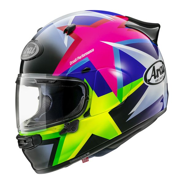 Integral Arai Quantic Star Blue Pink Yellow Integral Arai Quantic Star Blue Pink Yellow
