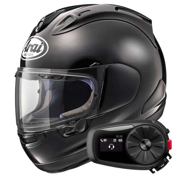 Integral Arai RX-7V Evo Diamond Black + Kit Bluetooth 5S Solo Integral Arai RX-7V Evo Diamond Black + Kit Bluetooth 5S Solo