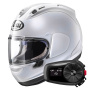 Casque Integral Arai RX-7V Evo Diamond White + Kit Bluetooth 5S Solo