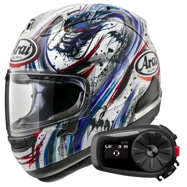 Integral Arai RX-7V Evo Kiyo Trico Replica + Kit Bluetooth 5S Solo Integral Arai RX-7V Evo Kiyo Trico Replica + Kit Bluetooth 5S Solo
