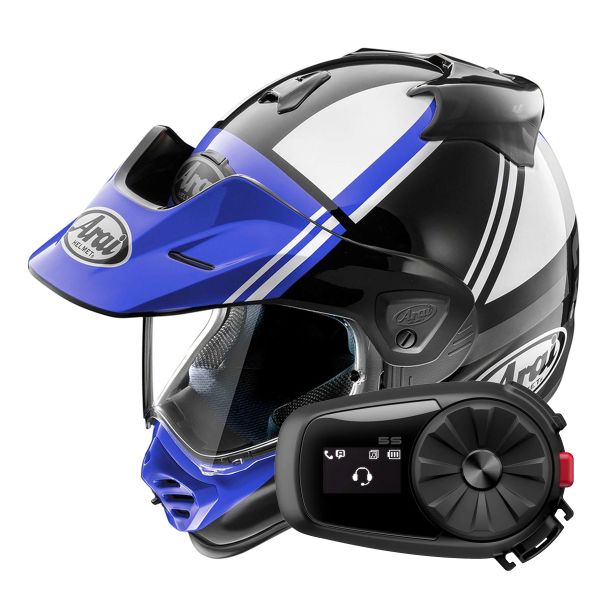 Integral Arai Tour-X5 Cosmic Blue White Black + Kit Bluetooth 5S Solo Integral Arai Tour-X5 Cosmic Blue White Black + Kit Bluetooth 5S Solo