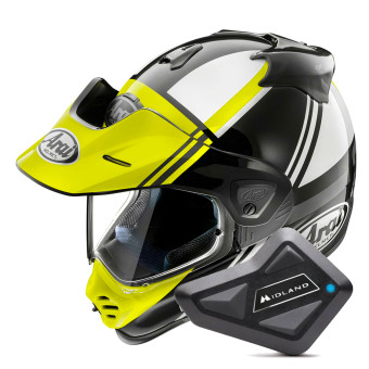 Integral Arai Tour-X5 Cosmic Neon Yellow White Black + Kit Bluetooth BT Mini