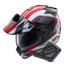 Casque Integral Arai Tour-X5 Discovery White Red Black + Kit Bluetooth BT Mini