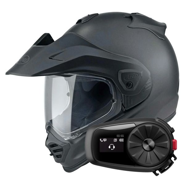 Integral Arai Tour-X5 Frost Black + Kit Bluetooth 5S Solo Integral Arai Tour-X5 Frost Black + Kit Bluetooth 5S Solo