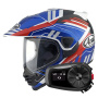 Casque Integral Arai Tour-X5 Trail Blue White Red + Kit Bluetooth 5S Solo