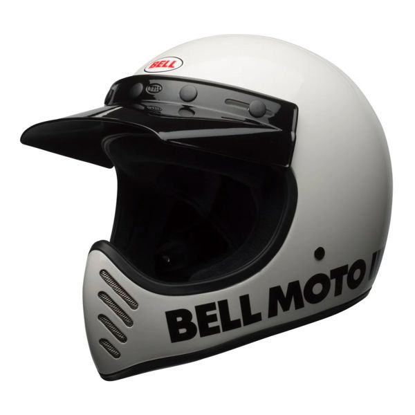 Integral Bell Moto-3 Classic Gloss White Integral Bell Moto-3 Classic Gloss White