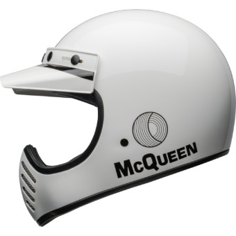 Bell Moto-3 Steve Mcqueen Stripes White Black