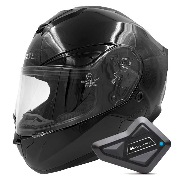 Integral Everone X92RS Shiny Black + Kit Bluetooth BT Mini