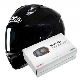 Integral HJC C10 Black + Kit Bluetooth SMH5 Solo