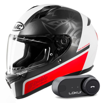 Integral HJC C10 FQ20 Fabio Quartararo + Kit Bluetooth Lokui K30