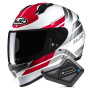 Casque Integral HJC C10 Hiper MC1 + Kit Bluetooth BT Mini