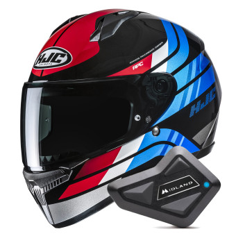 Integral HJC C10 Hiper MC21 + Kit Bluetooth BT Mini