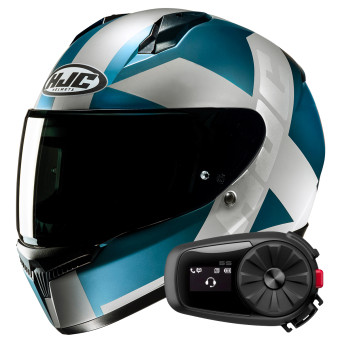 Integral HJC C10 Tez MC2SF + Kit Bluetooth 5S Solo
