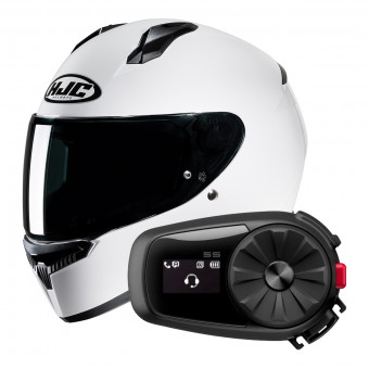 Integral HJC C10 White + Kit Bluetooth 5S