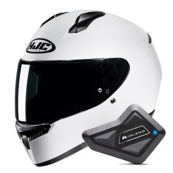 Integral HJC C10 White + Kit Bluetooth BT Mini