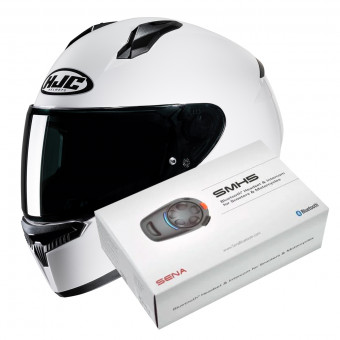 Integral HJC C10 White + Kit Bluetooth SMH5 Solo