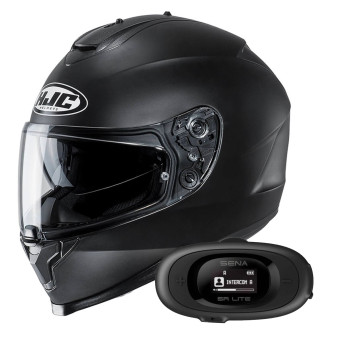 Integral HJC C70 Semi Flat Black + Kit bluetooth 5R Lite