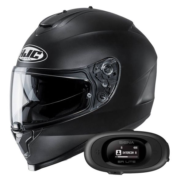 Integral HJC C70 Semi Flat Black + Kit bluetooth 5R Lite