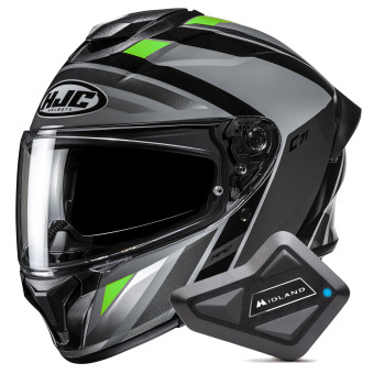 Casque Integral HJC C71 Faber MC7 + Kit Bluetooth BT Mini Casque Integral HJC C71 Faber MC7 + Kit Bluetooth BT Mini
