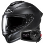 Casque Integral HJC C71 Semi Flat Black + Kit Bluetooth 5S Solo