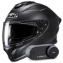 Casque Integral HJC C71 Semi Flat Black + Kit Bluetooth Lokui K30