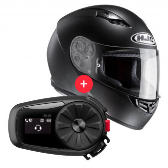 Integral HJC CS-15 Semi Mat Black + Kit Bluetooth 5S