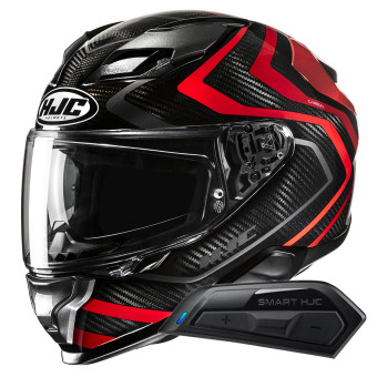 Integral HJC F71 Carbon Nevio MC1 + Kit Bluetooth Smart 11B