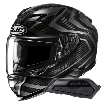 Integral HJC F71 Carbon Nevio MC5 + Kit Bluetooth Smart 21B Flat Black