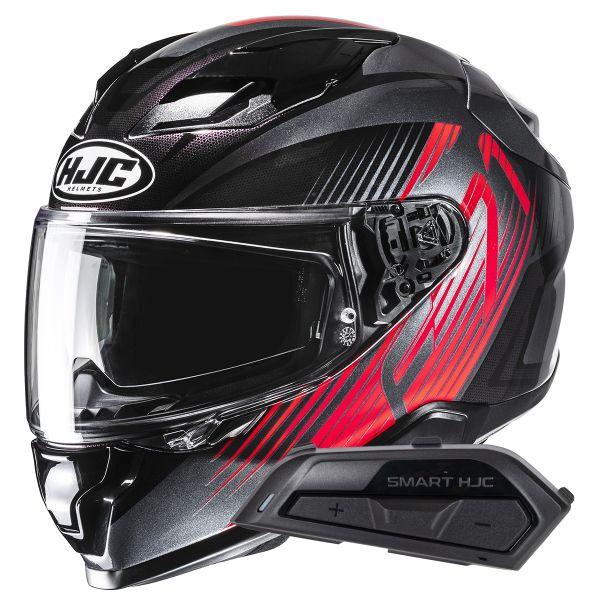 Integral HJC F71 Catos MC1 + Kit Bluetooth Smart 21B Flat Black