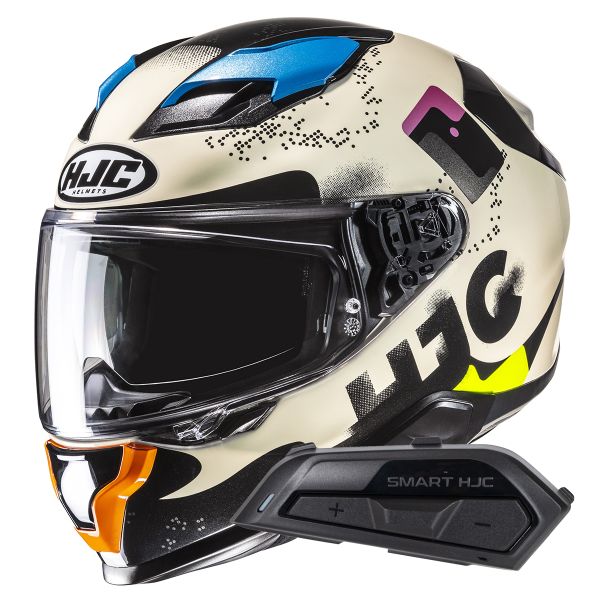 Integral HJC F71 Faco MC28 + Kit Bluetooth Smart 21B Flat Black