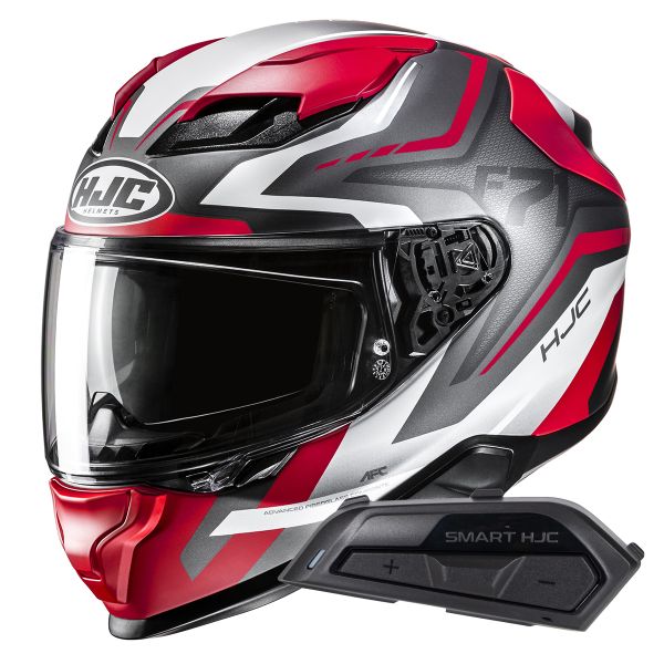 Integral HJC F71 Fes MC1SF + Kit Bluetooth Smart 21B Flat Black