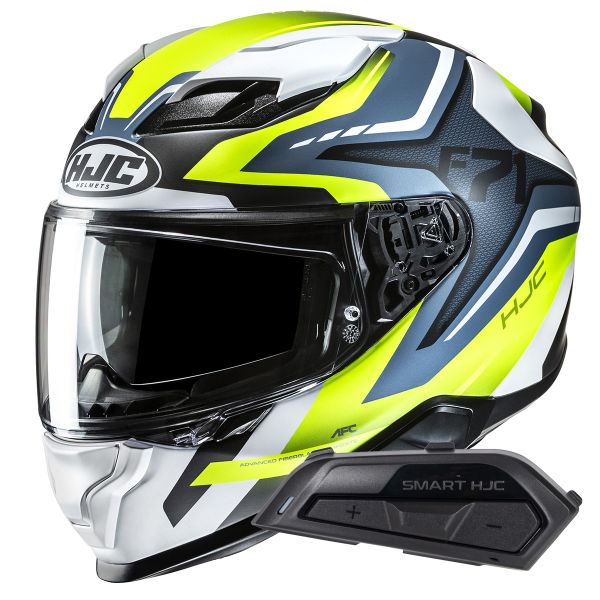 Integral HJC F71 Fes MC3HSF + Kit Bluetooth Smart 21B Flat Black