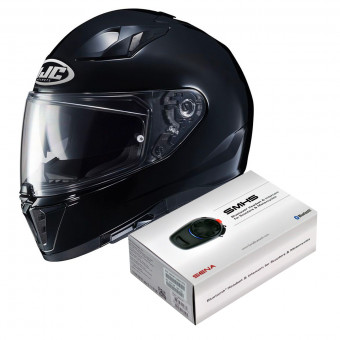 Integral HJC i70 Metal Black + Kit Bluetooth Sena SMH5 Solo