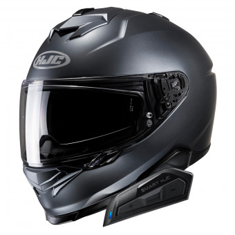 Integral HJC i71 Semi Flat Anthracite + Kit Bluetooth Smart 21B